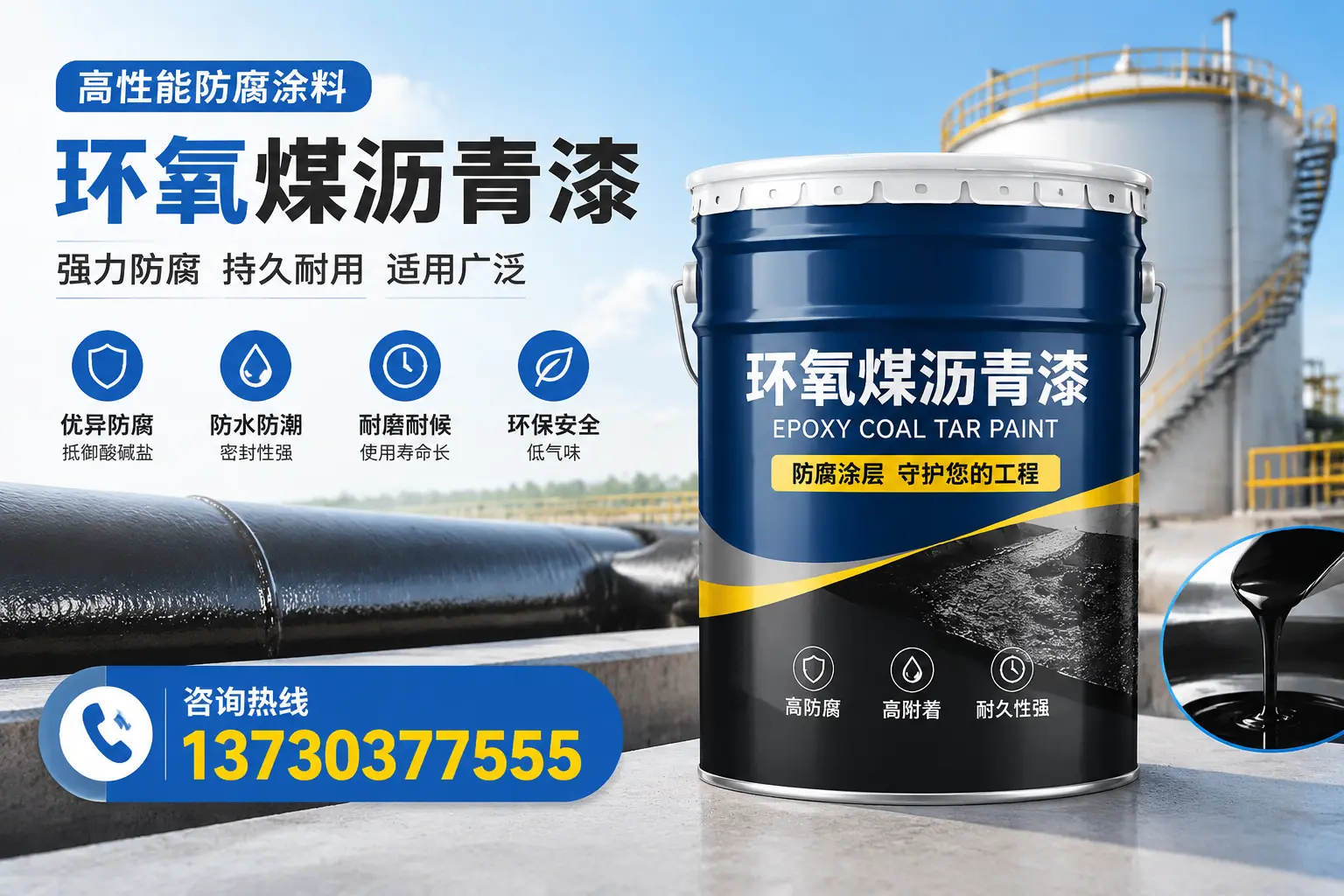 环氧煤沥青漆的耐久性分析，适合定安的使用场景